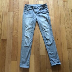 Calvin Klein high rise light grey skinny jean